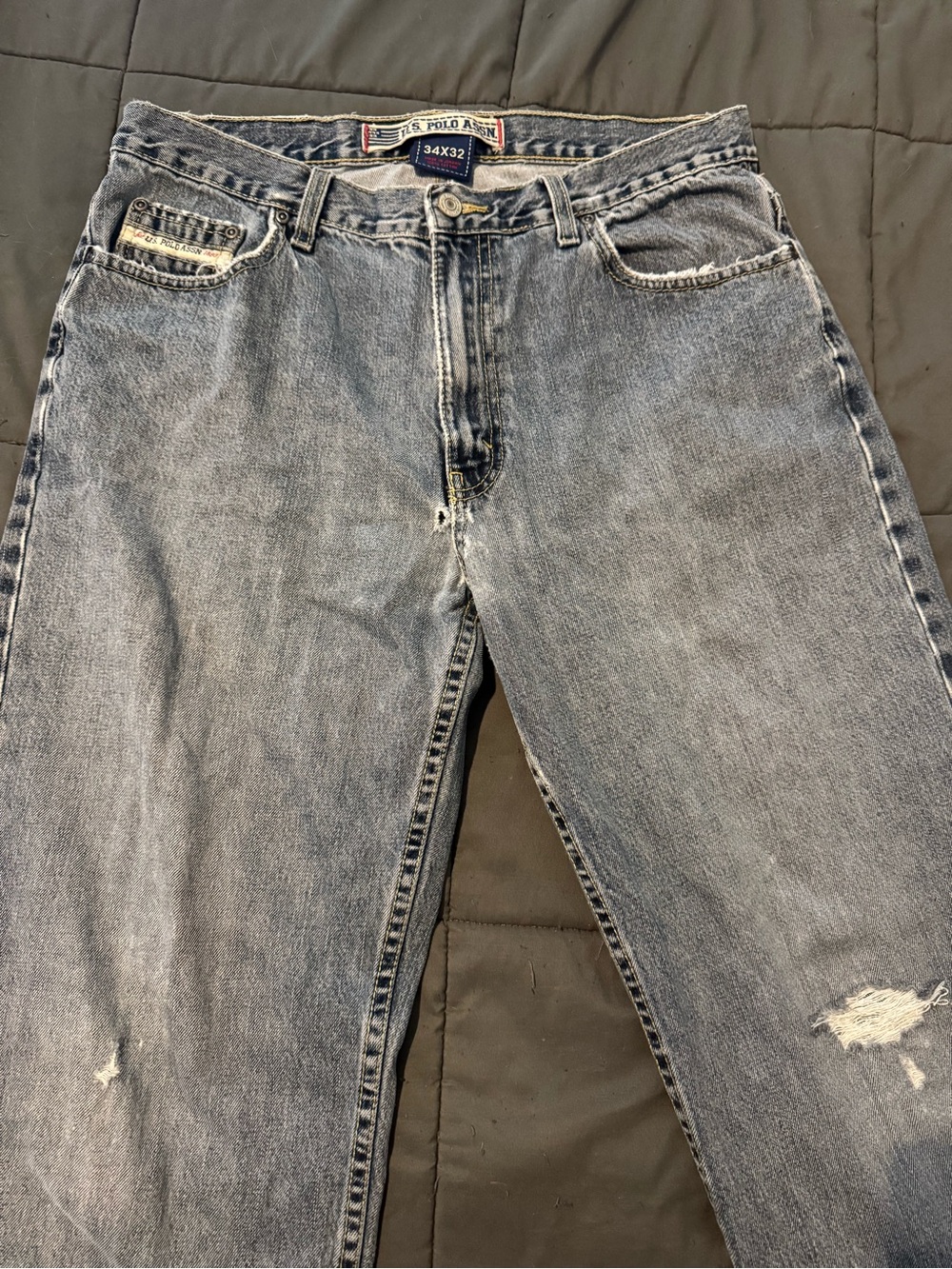 US Polo Assn Men’s Faded Blue Relaxed Jeans